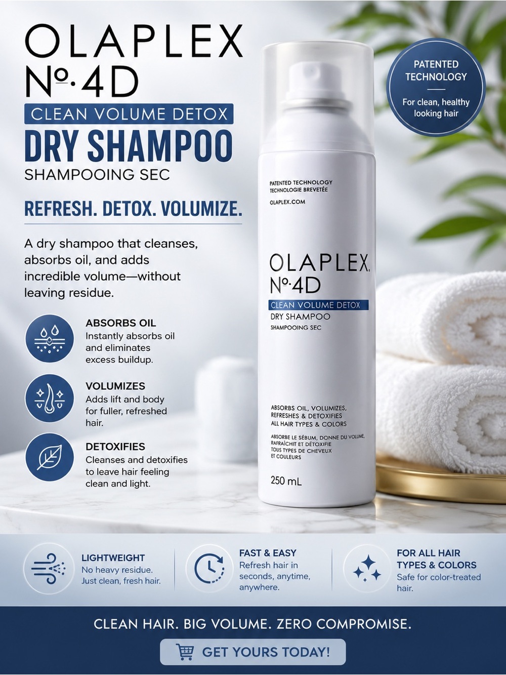 OLAPLEX No.4D Dry Shampoo- Clean Volume Detox